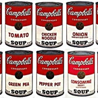 Warhol, Campbell's Soup Cans, 1962.